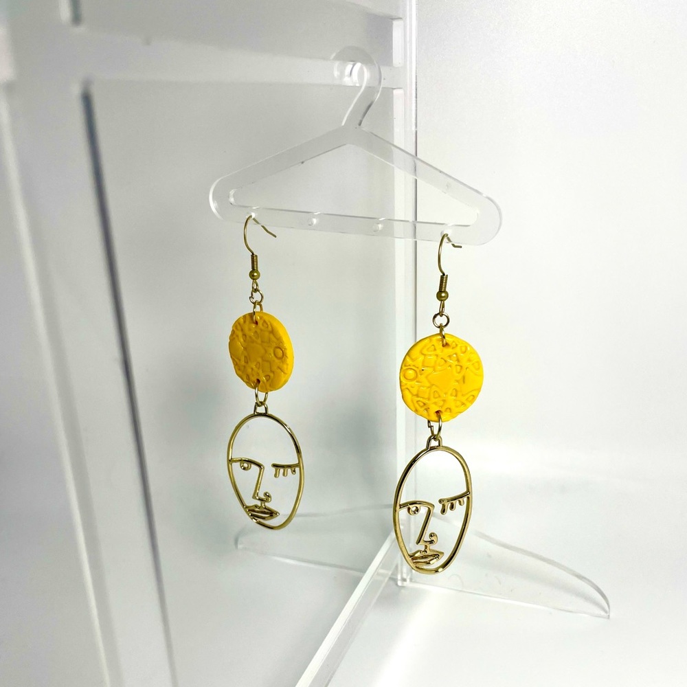Faces Clay Earrings